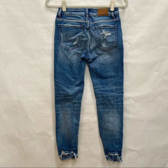 BKE STELLA MID RISE SLIM FIT ANKLE DISTRESSED JEANS - Picture 6 of 12